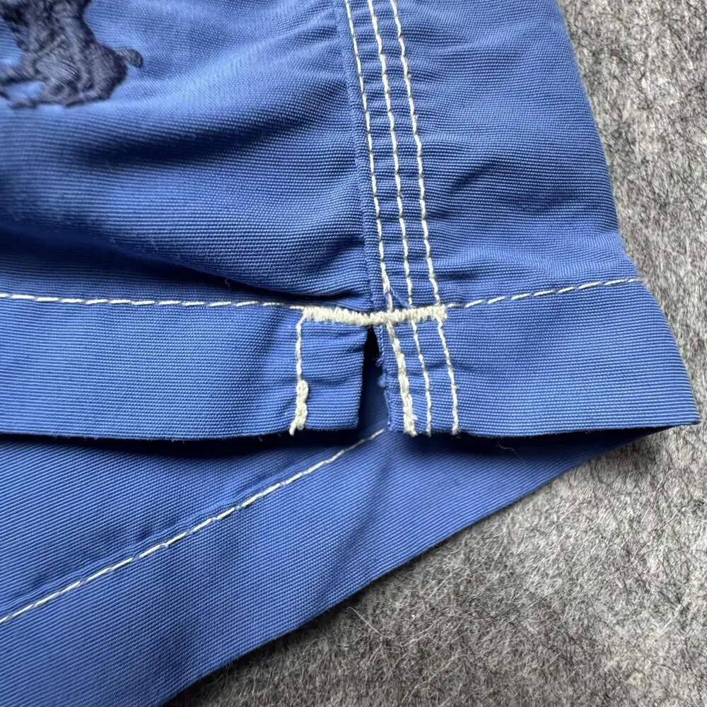 Polo Ralph Lauren Shorts Mens Large Blue Swim Trunks Mesh Lined Cargo Pocket